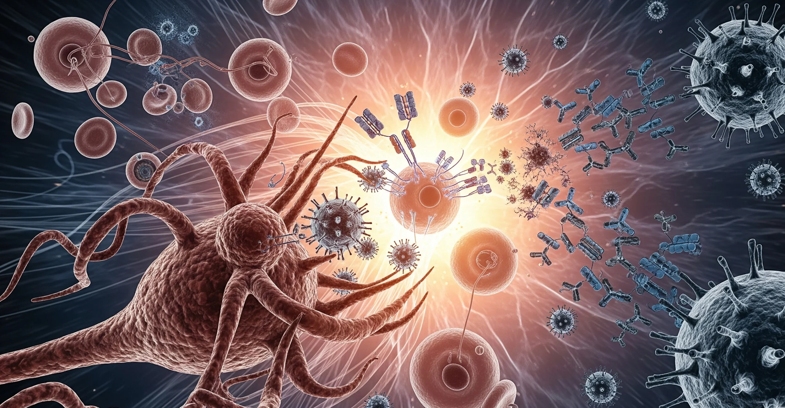 strong immune system fighting off viruses naturally