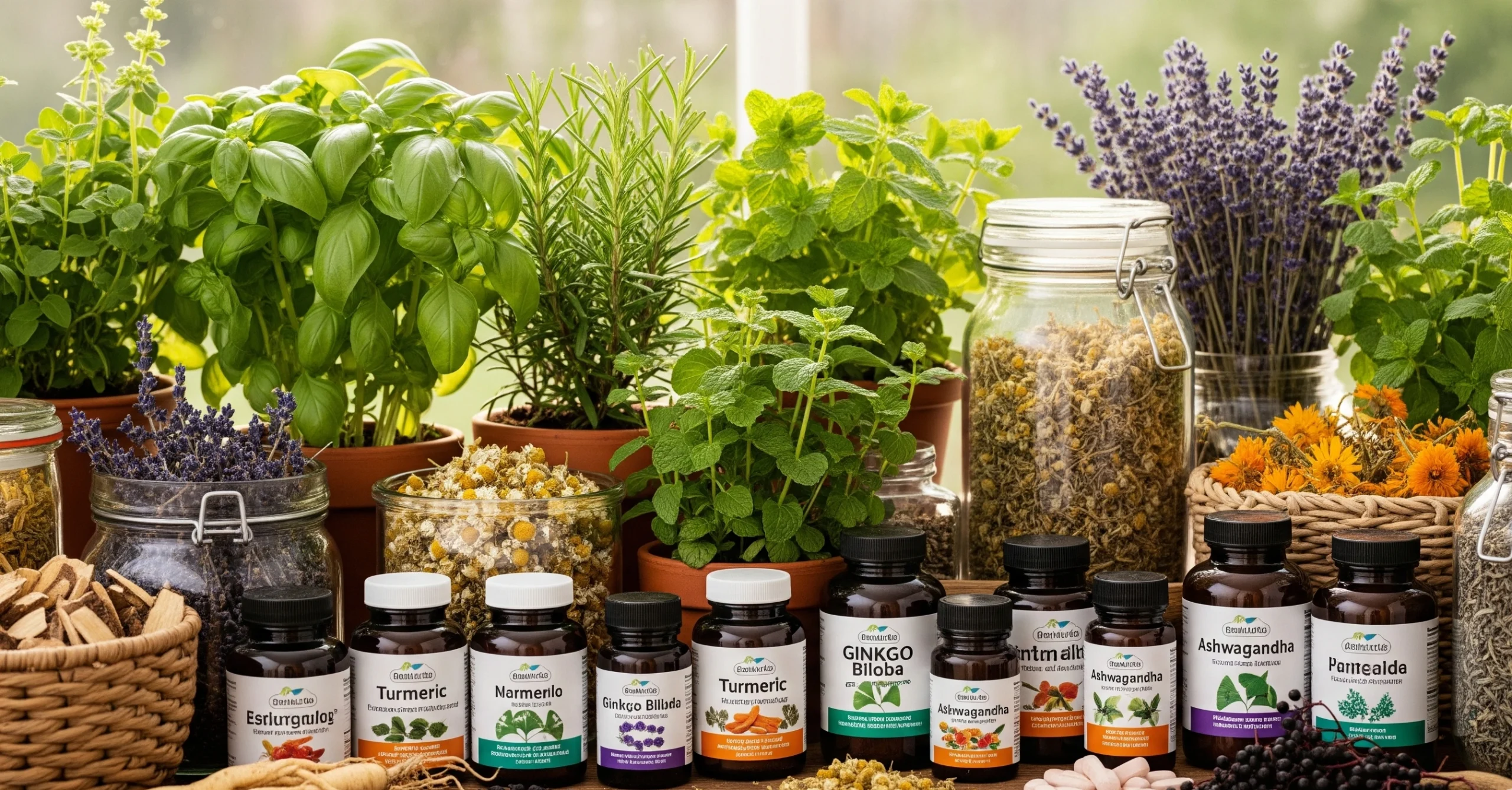 benefits and risks of herbal medicine - herbal plants and supplements