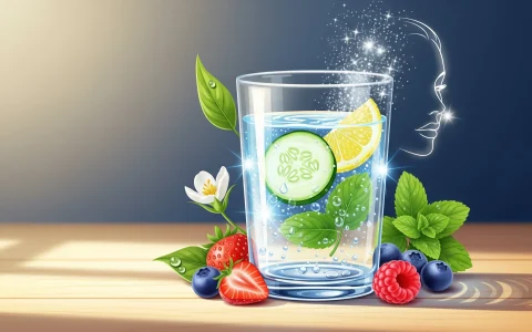 fresh glass of water showing health and skin benefits