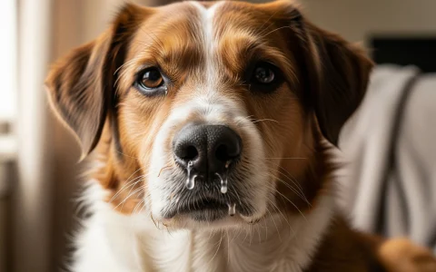 dog with runny nose symptom of canine distemper